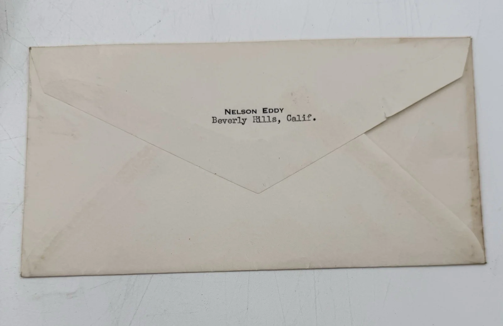 Nelson Eddy 1941 Signed Letter w/Envelope Sent to My Grandmother., изображение 4