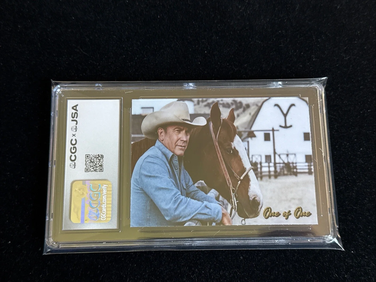 Kevin Costner signed Cut Custom Trading Card JSA CGC Slab Actor Auto C5970, image 2