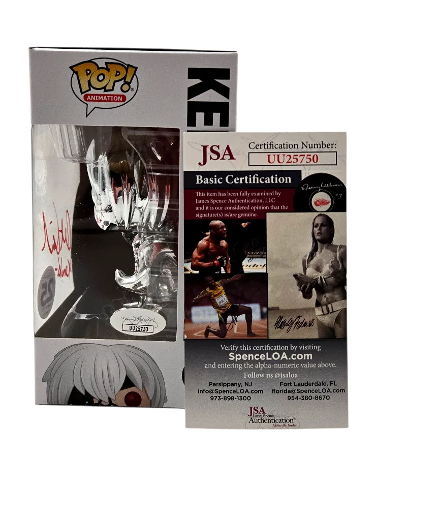 Austin Tindle — Ken Kaneki Signed Funko Pop Tokyo Ghoul Austin Tindle Chrome Autograph JSA COA, изображение 2