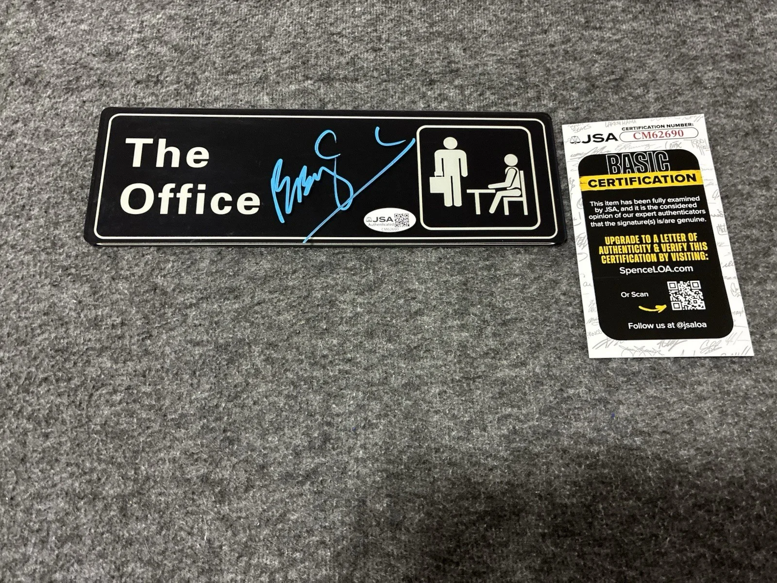 Brian Baumgartner — Brian Baumgartner Signed Office Sign Jsa The Office Kevin Malone Autograph