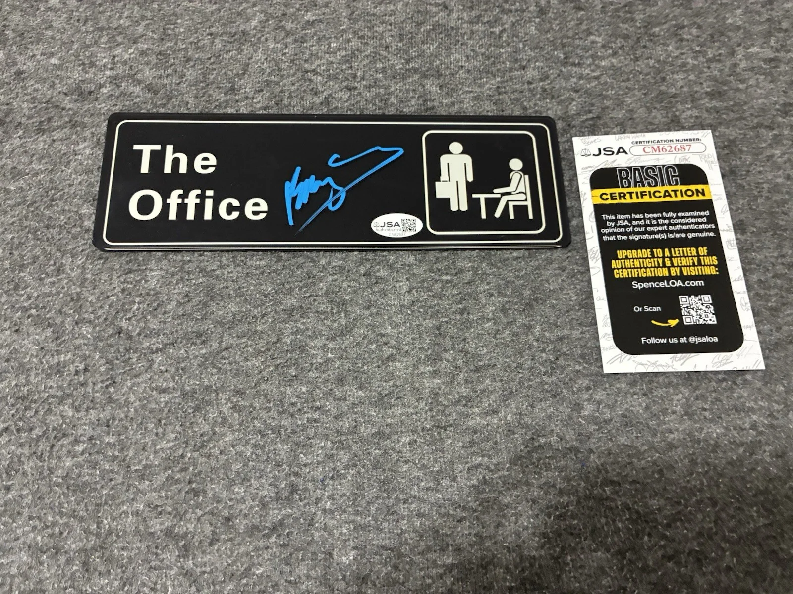 Brian Baumgartner — Brian Baumgartner Signed Office Sign Jsa The Office Kevin Malone Autograph