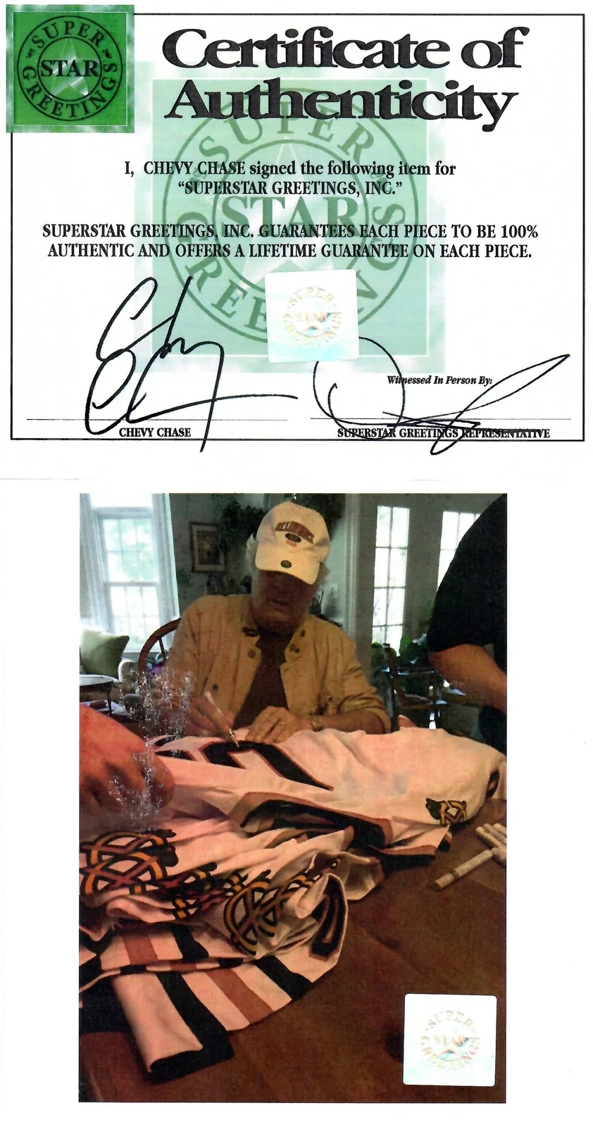 Chevy Chase — FRAMED Christmas Vacation CHEVY CHASE Signed GRISWOLD #00 Hockey Jersey SSG COA, изображение 4