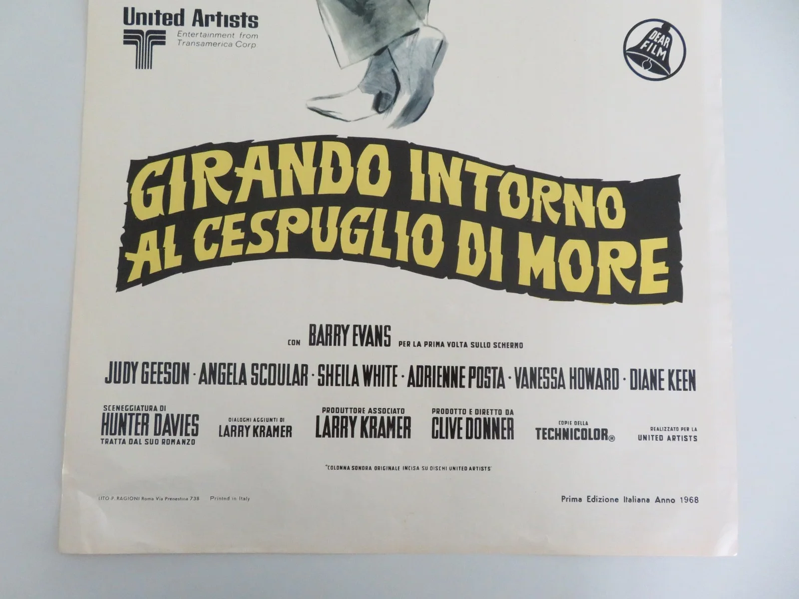Here We Go Round the Mulberry Bush Italian Locandina Poster Barry Evans 1968, изображение 4