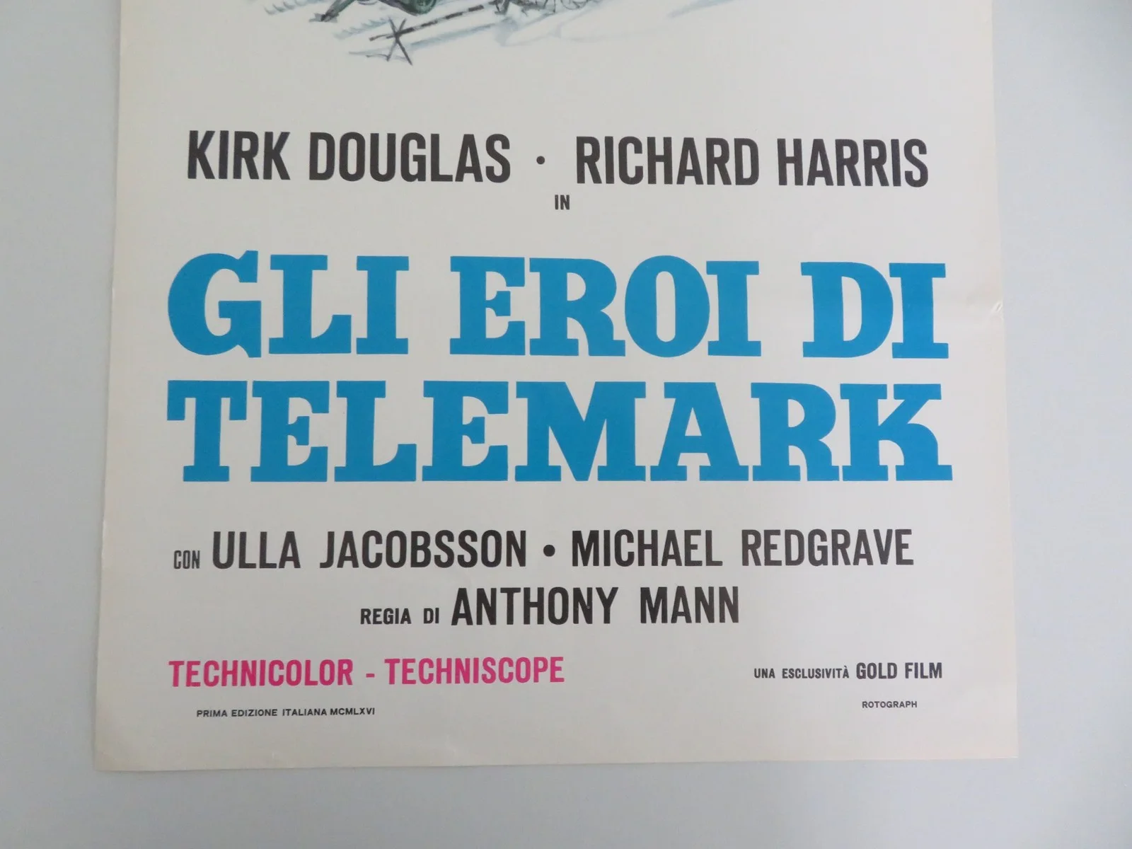 The Heroes of Telemark Italian Locandina Poster Kirk Douglas Harris R1972, изображение 4