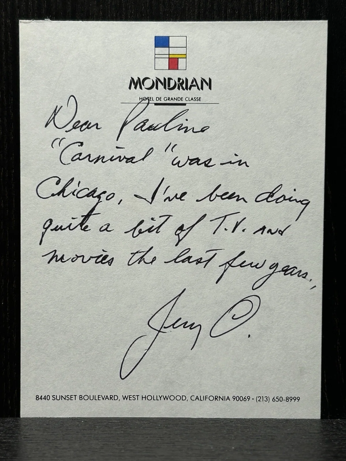 Jerry Orbach — JERRY ORBACH HAND SIGNED 8x10 PHOTO, NOTE Original Autograph JSA COA Law & Order, image 5