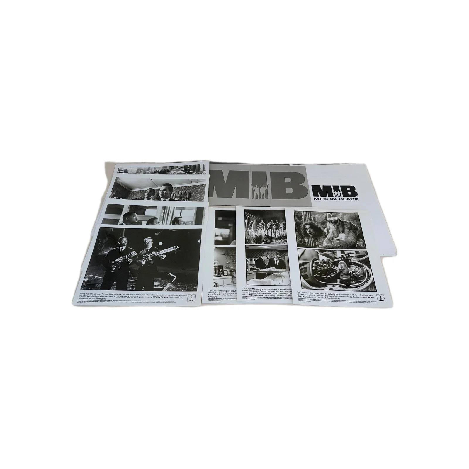 Men In Black 1997 Press Kit Card & 7 Stills Will Smith /Tommy Lee Jones Lot, изображение 2