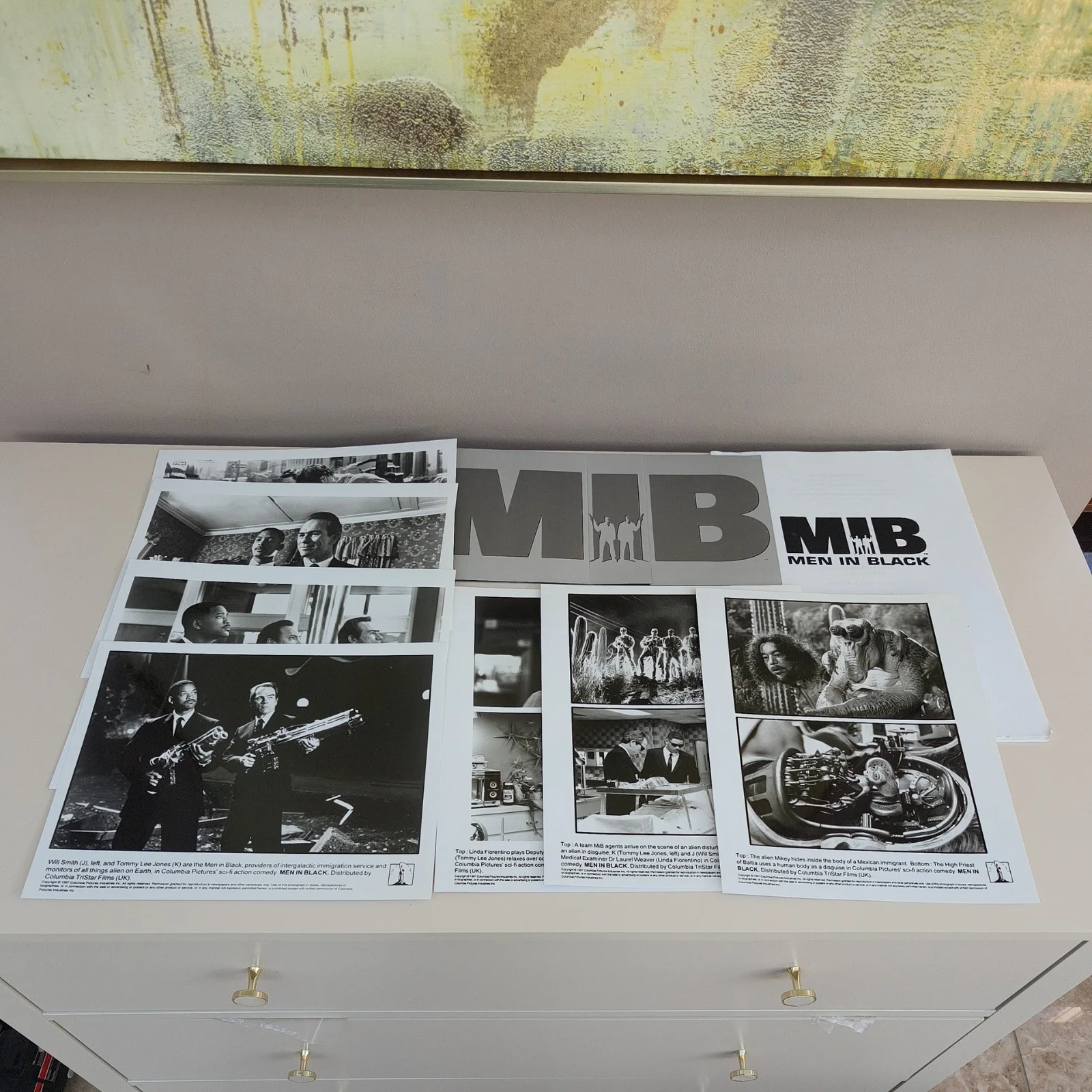 Men In Black 1997 Press Kit Card & 7 Stills Will Smith /Tommy Lee Jones Lot, изображение 3