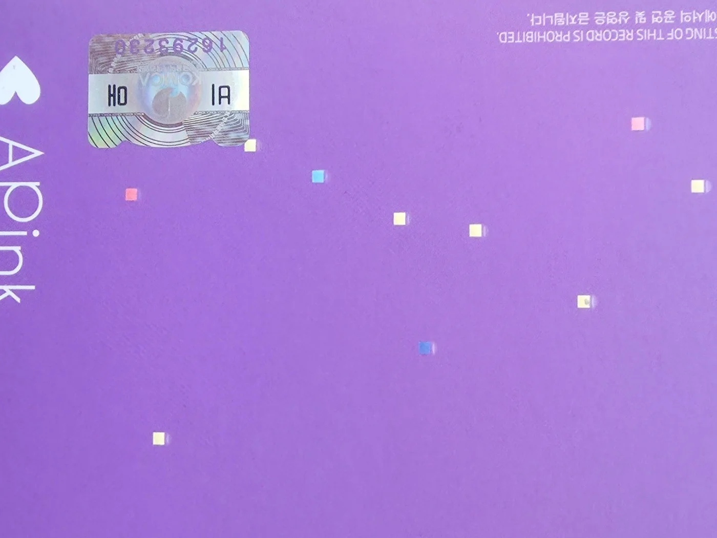 APINK Promo Sticker UNE ANNEE Album Autographed Hand Signed, изображение 4