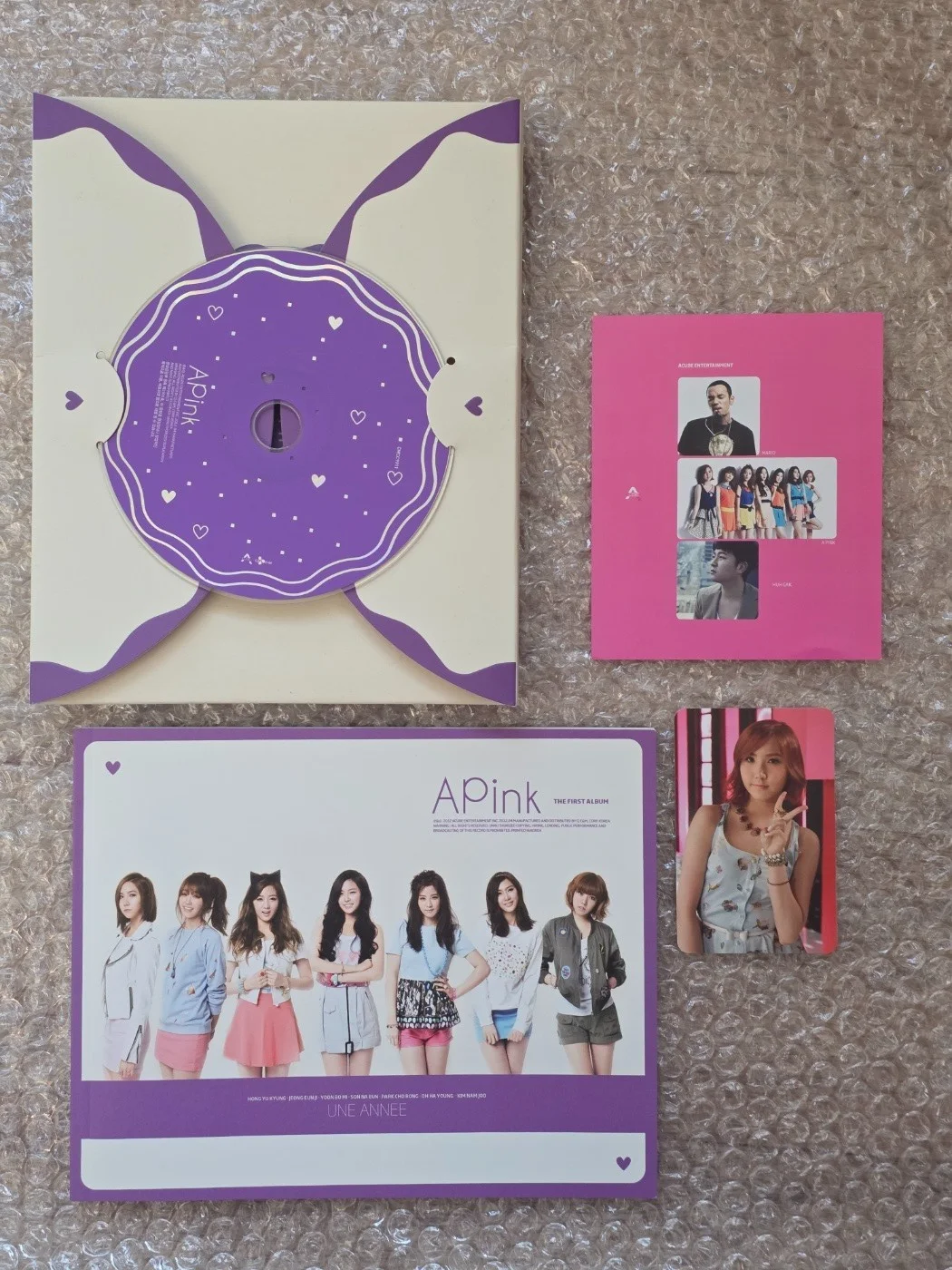 APINK Promo Sticker UNE ANNEE Album Autographed Hand Signed, изображение 5