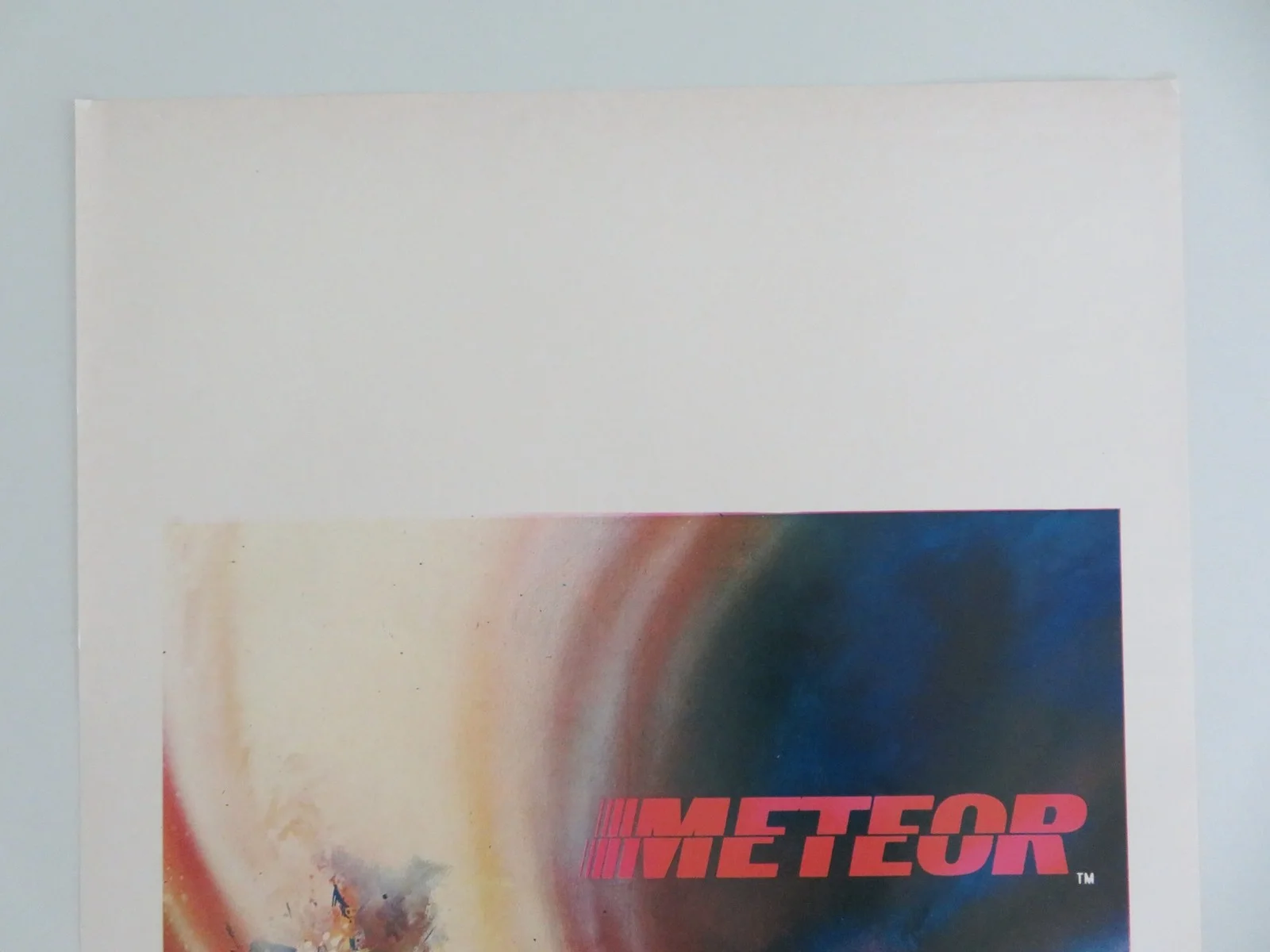 Meteor Italian Locandina Poster Sean Connery Natalie Wood 1979, изображение 2