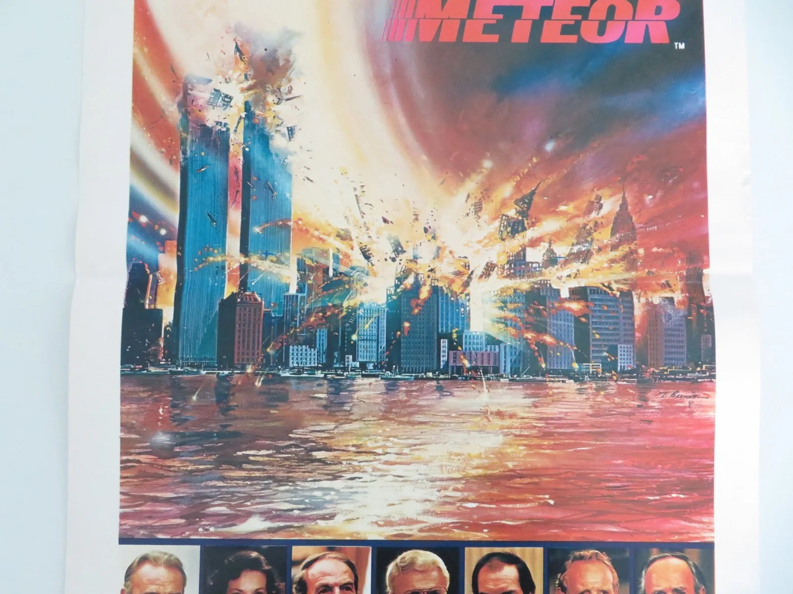 Meteor Italian Locandina Poster Sean Connery Natalie Wood 1979, изображение 3