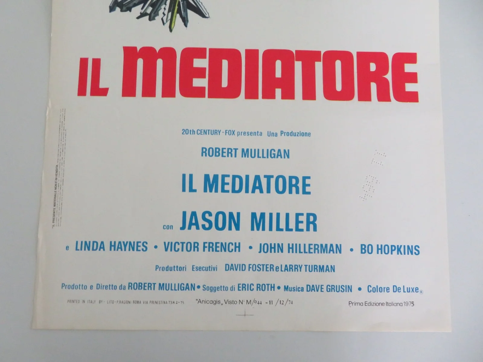 The Nickel Ride Italian Locandina Poster Jason Miller Linda Haynes 1975, изображение 4