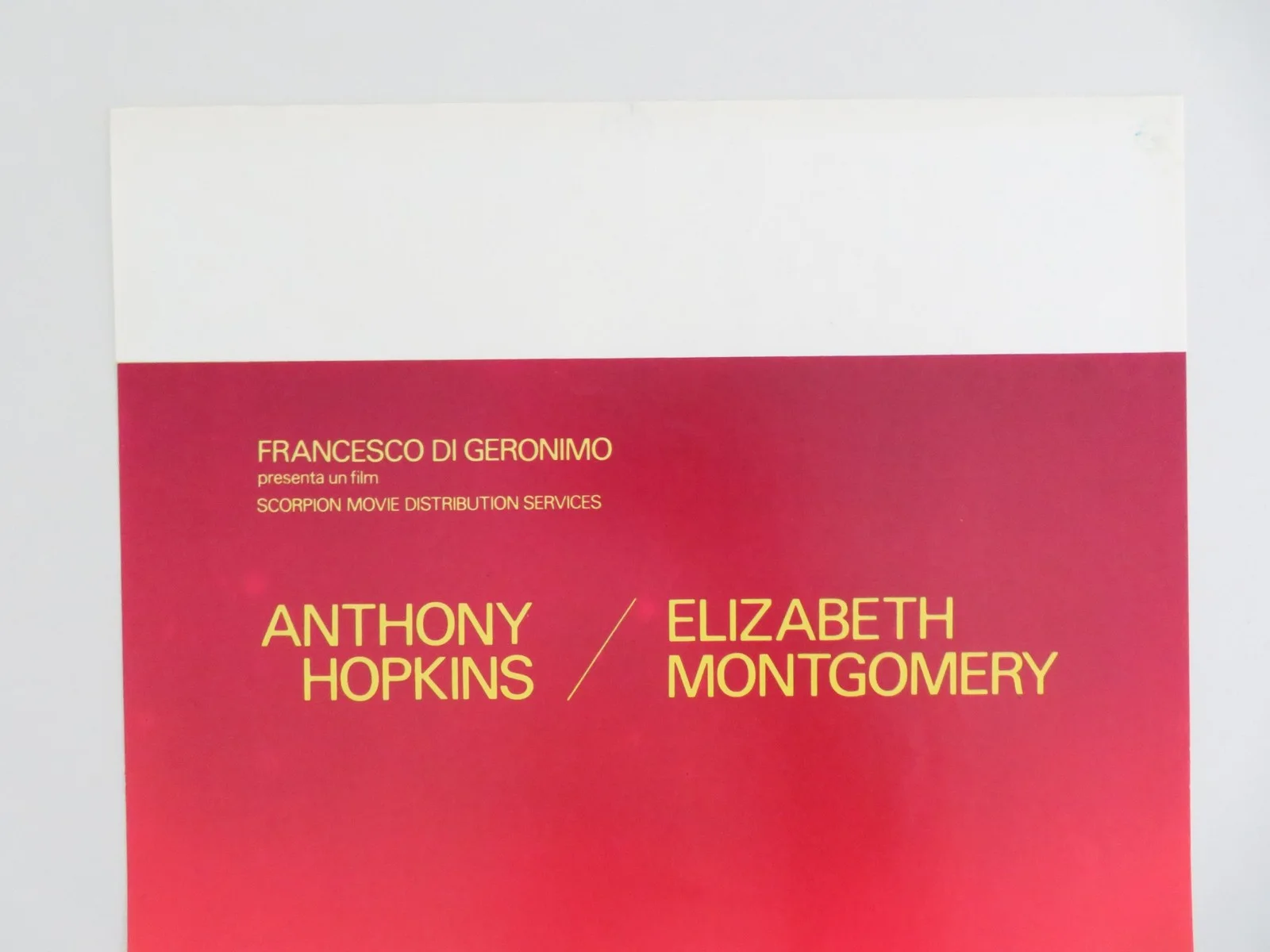 Dark Victory Italian Locandina Poster Elizabeth Montgomery Anthony Hopkins 1979, изображение 2