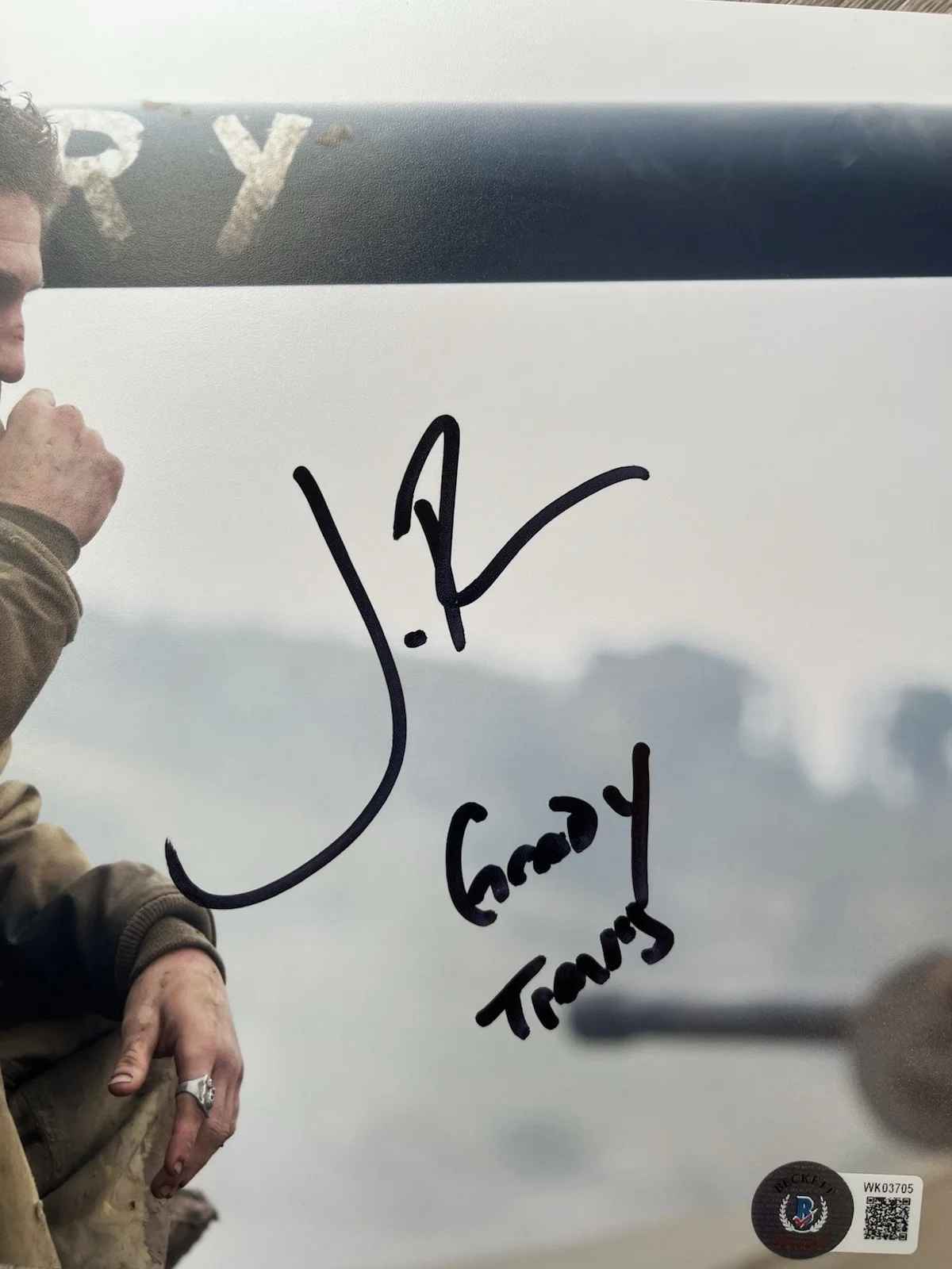 Jon Bernthal — Jon Bernthal Signed Fury 8x10 Photo Beckett COA Grady Travis, image 3