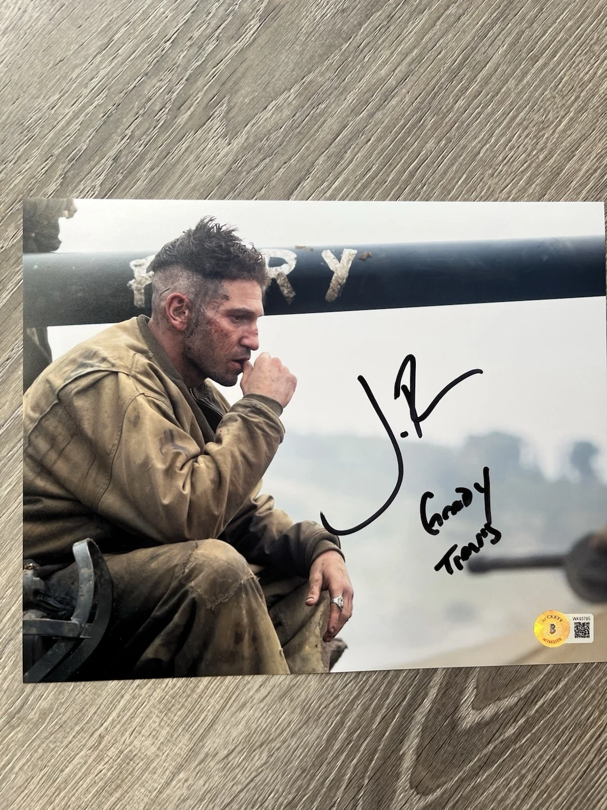 Jon Bernthal — Jon Bernthal Signed Fury 8x10 Photo Beckett COA Grady Travis, image 4