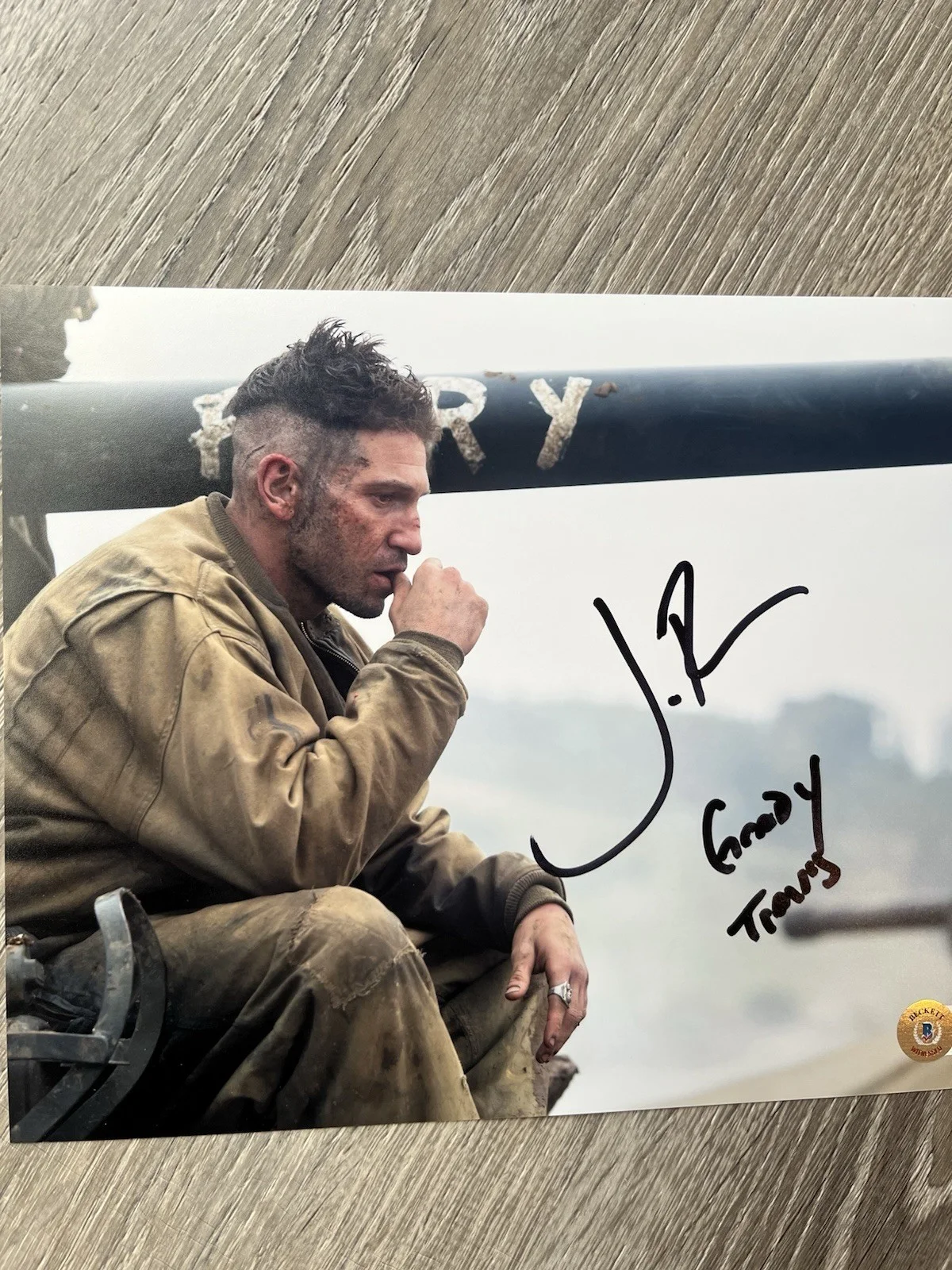 Jon Bernthal — Jon Bernthal Signed Fury 8x10 Photo Beckett COA Grady Travis, image 5