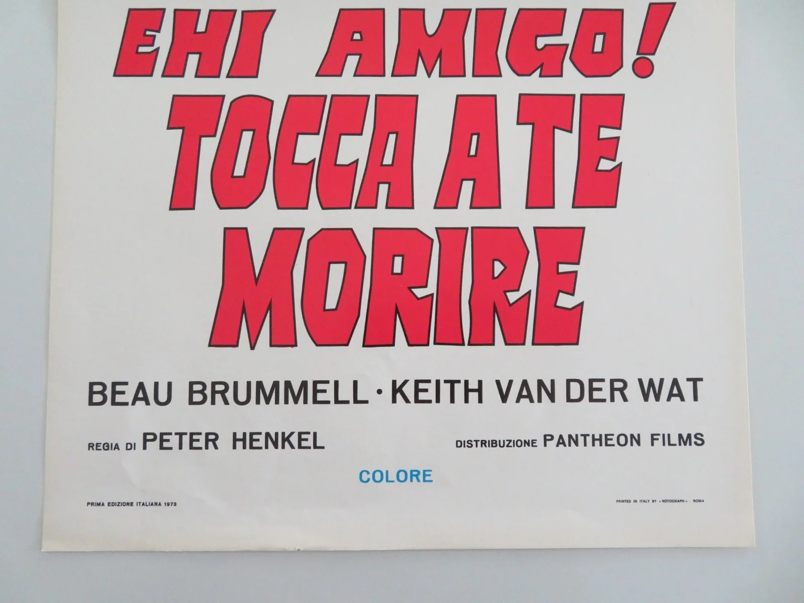 Three Bullets for a Long Gun Italian Locandina Poster Beau Brummell 1975, изображение 4