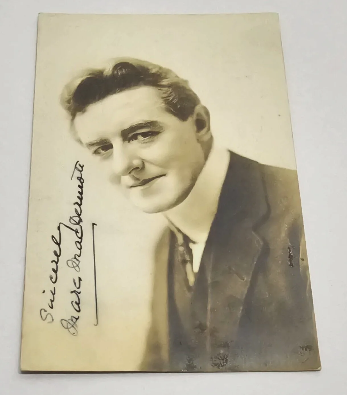 Marc McDermott — Marc McDermott Vintage 1915 Hand Signed Photograph Postcard