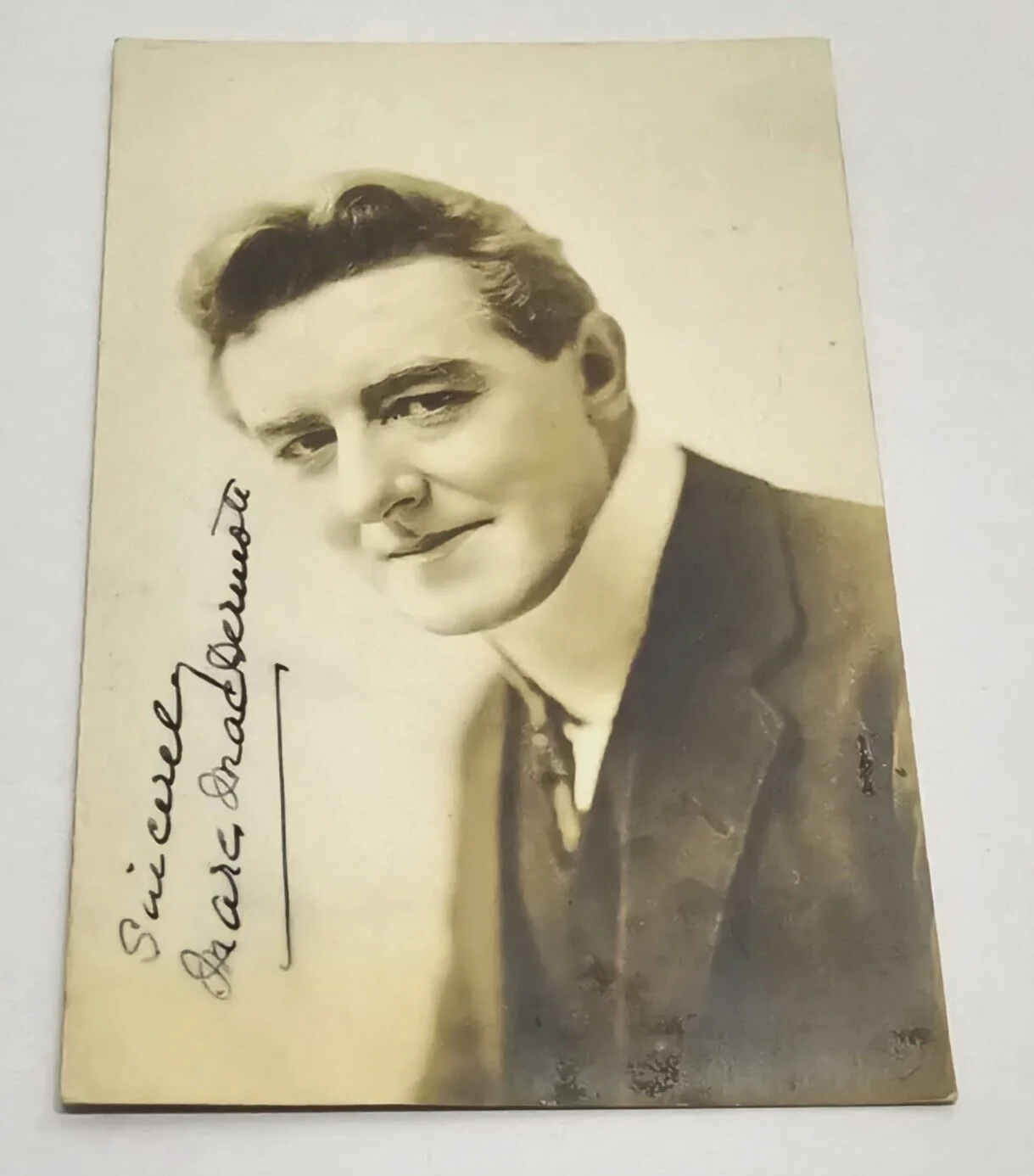 Marc McDermott — Marc McDermott Vintage 1915 Hand Signed Photograph Postcard, image 4