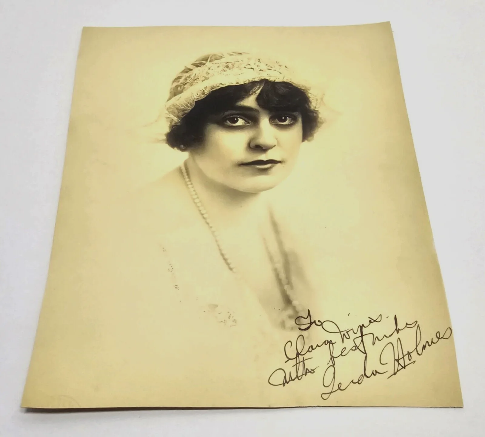 Gerda Holmes — Gerda Holmes Vintage 1915 Hand Signed Photograph Essanay Studio Era