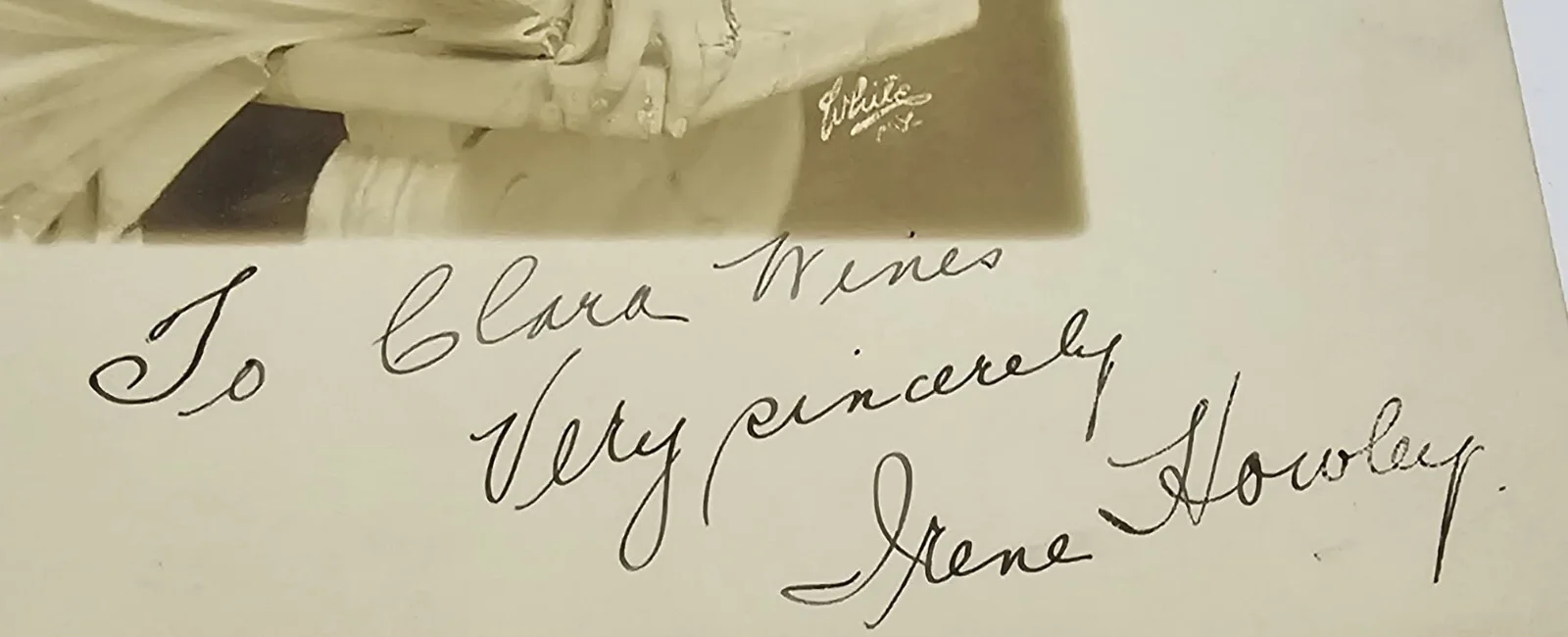Irene Howley — Irene Howley Vintage Photograph 1914 Hand Signed White Studios NY, image 3