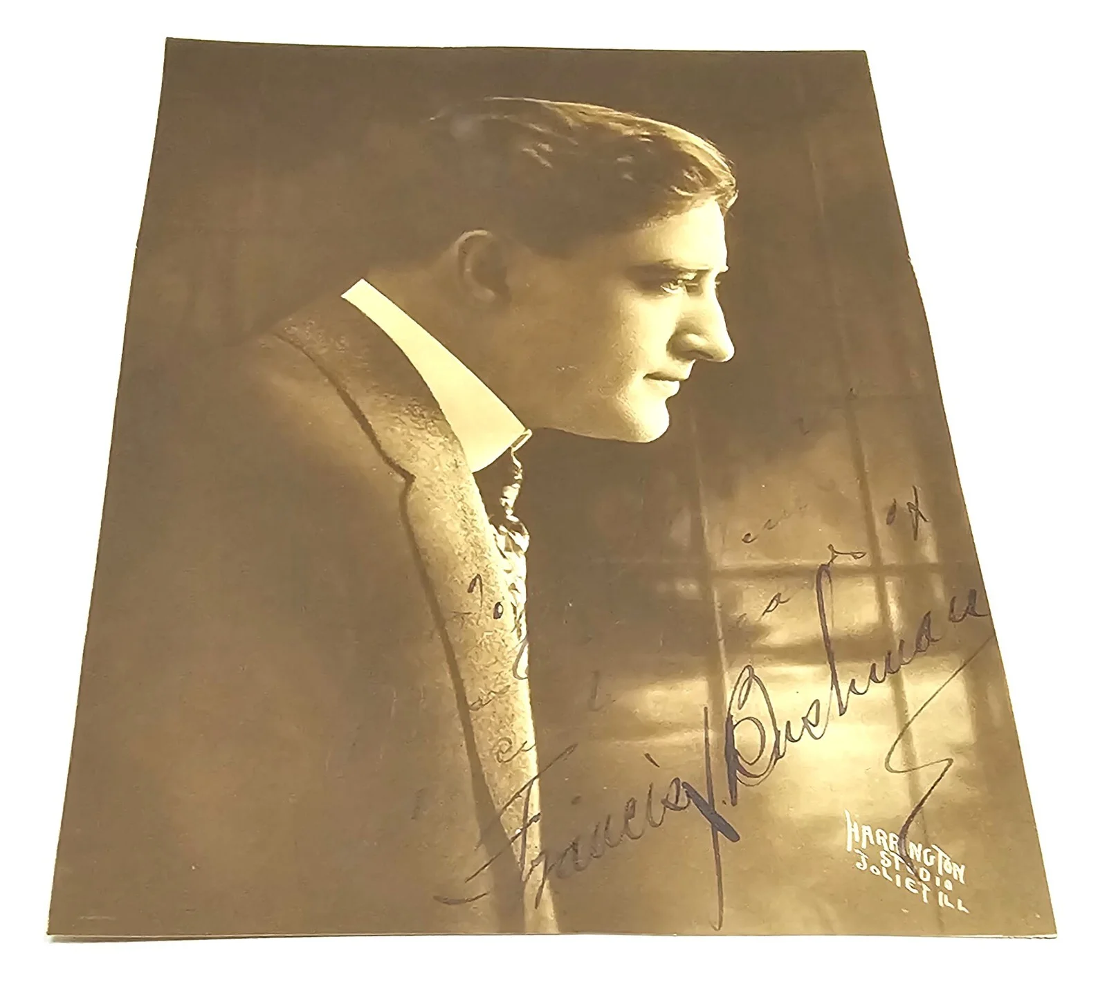 Francis X. Bushman — Francis X. Bushman Vintage 1915 Signed Photograph Harrington Studio RARE
