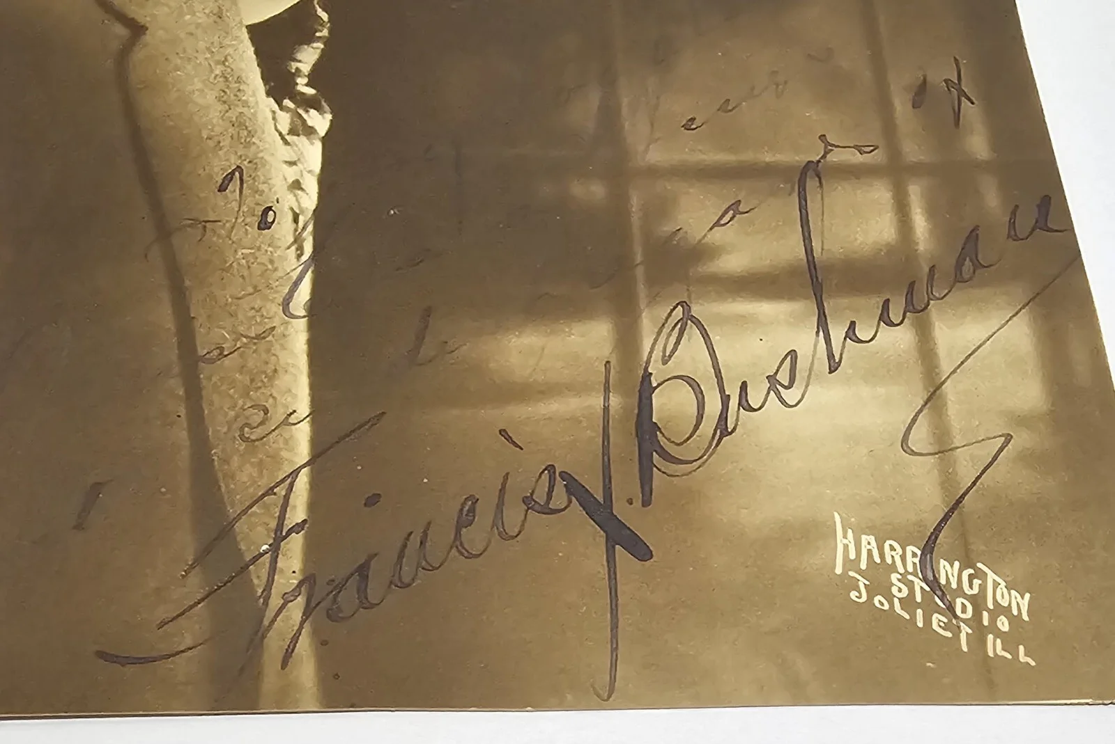 Francis X. Bushman — Francis X. Bushman Vintage 1915 Signed Photograph Harrington Studio RARE, изображение 3