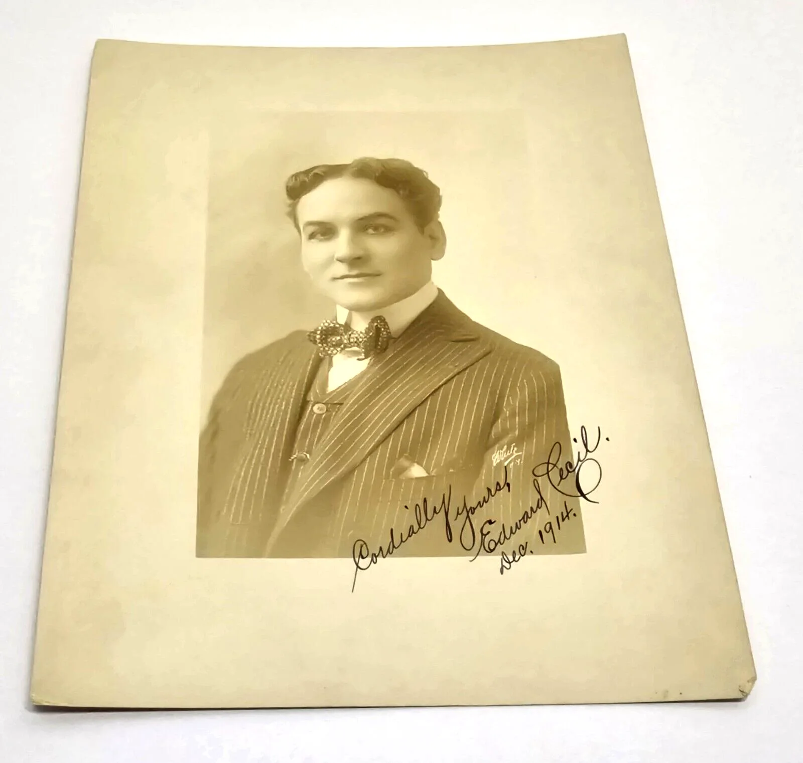 Edward Cecil — Edward Cecil Vintage 1914 Signed & Dated Photograph Ultra RARE, изображение 4