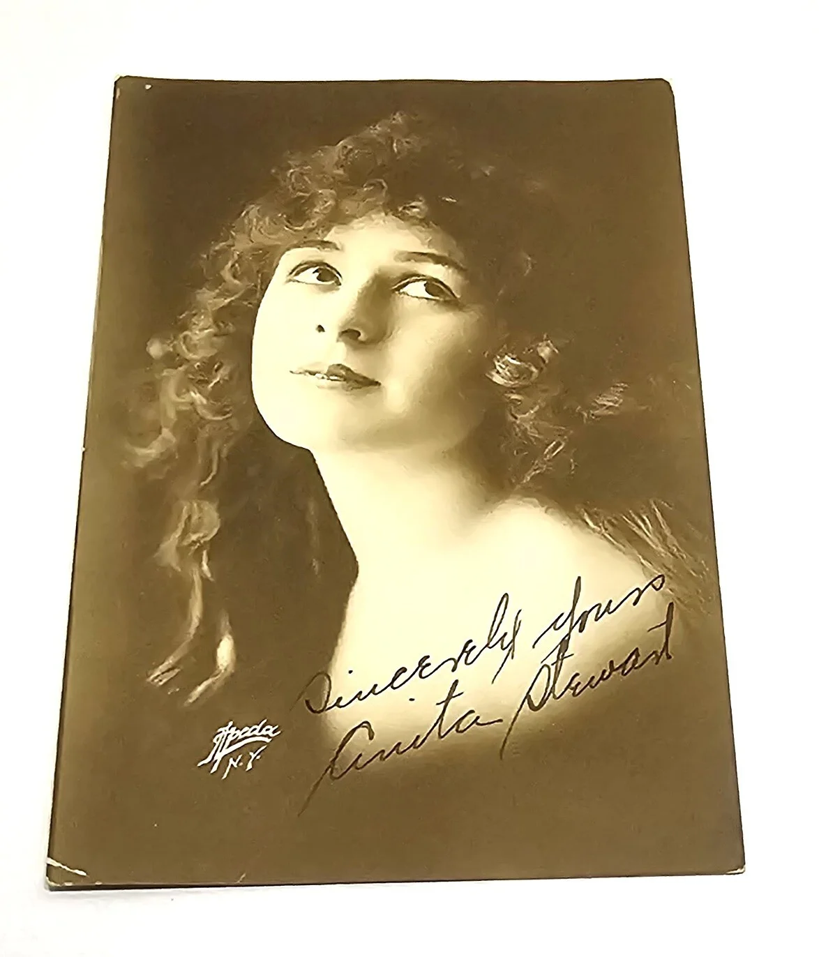 Anita Stewart — Anita Stewart Silent Movie Vintage Signed Postcard 1914 Apeda NY