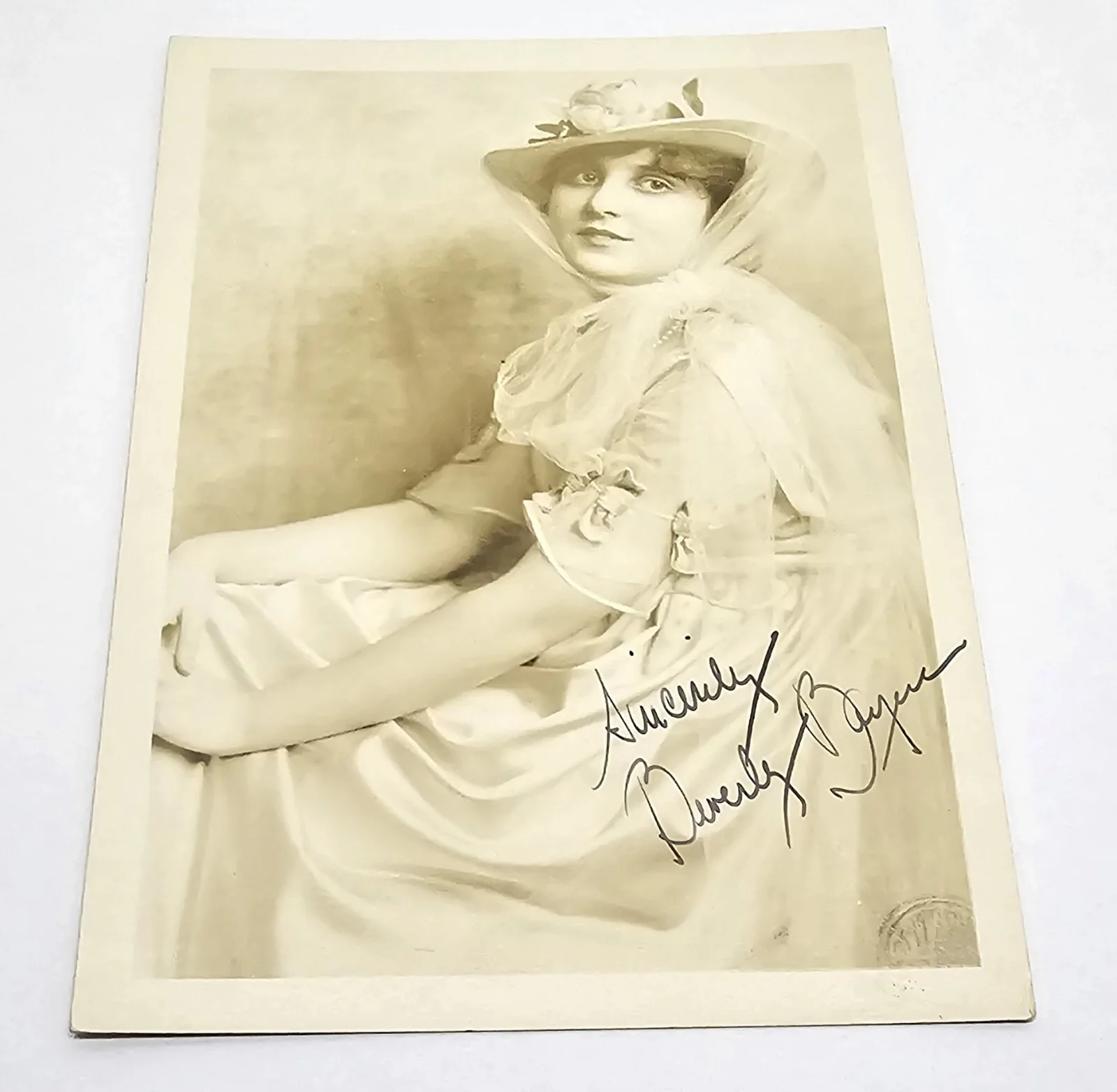 Beverly Bayne — Beverly Bayne Vintage 1914 Signed Photograph I. Pridgeon Blind Stamped