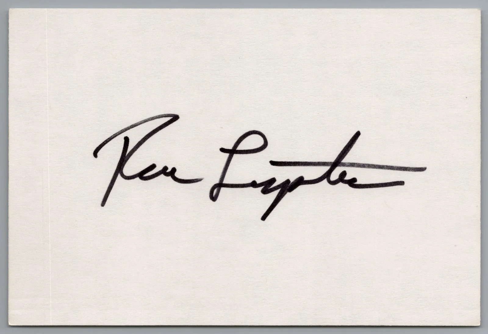Ron Livingston — Ron Livingston Signed 4x6 Index Card Band Of Brothers Autographed