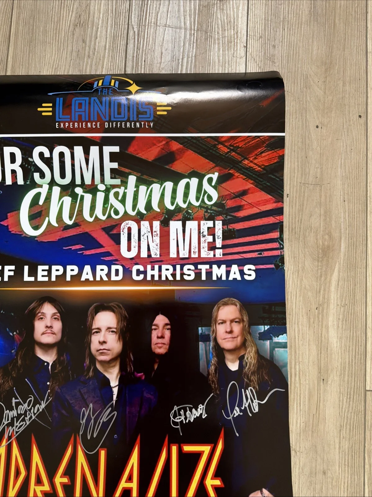 DEF LEPPARD ADRENALIZE SIGNED STYLE Concert Poster Christmas Show, изображение 4