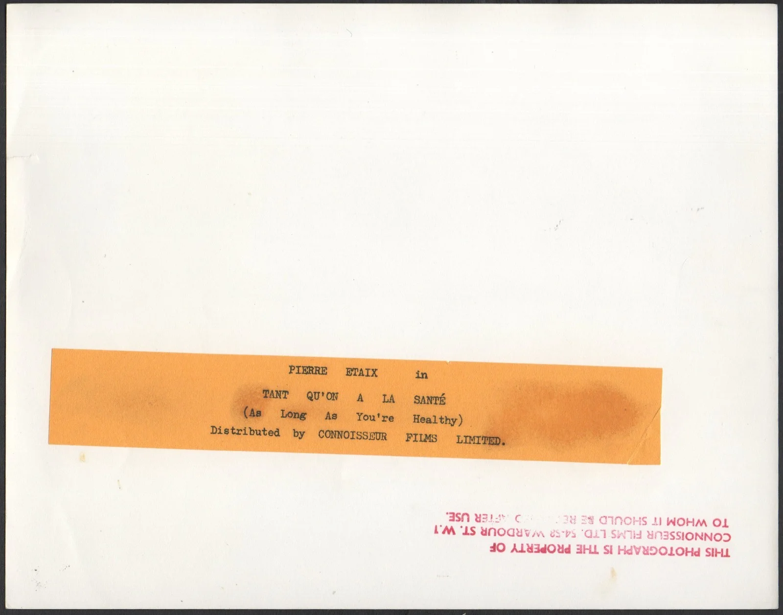 AS LONG AS YOU’RE HEALTHY 1966 Pierre Étaix 10x8 STILL, image 2