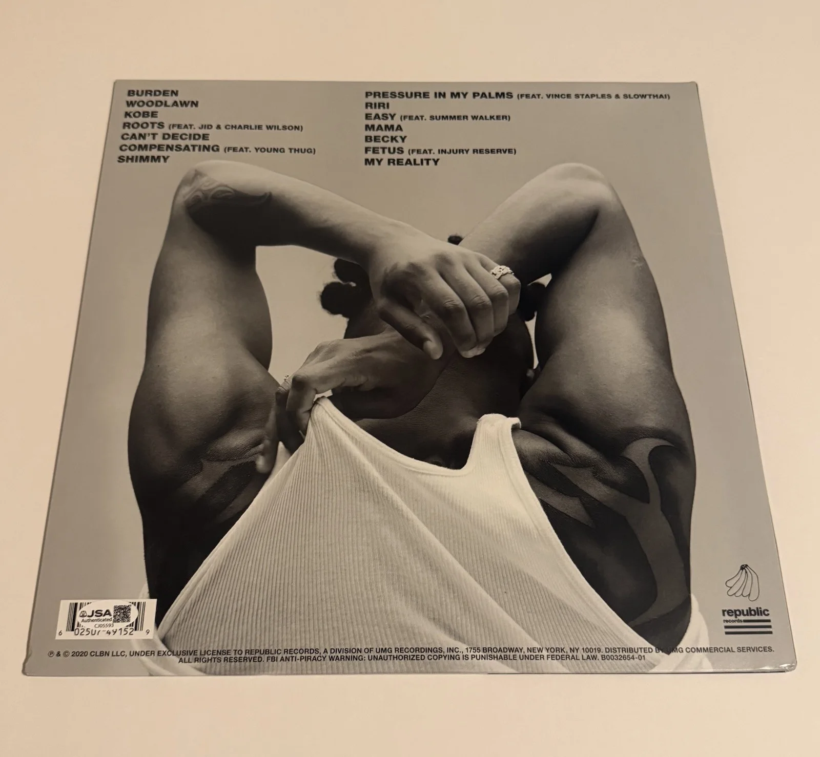 AMINE SIGNED LIMBO VINYL RECORD AUTOGRAPHED RAPPER AMINÉ JSA COA, image 3