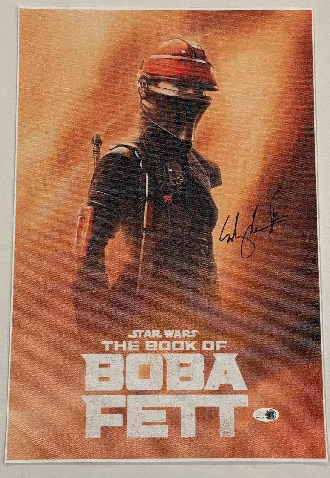 Ming-Na Wen — Ming-Na Wen Signed Star Wars Book Of Boba Fett 12x18 Canvas Poster JSA COA