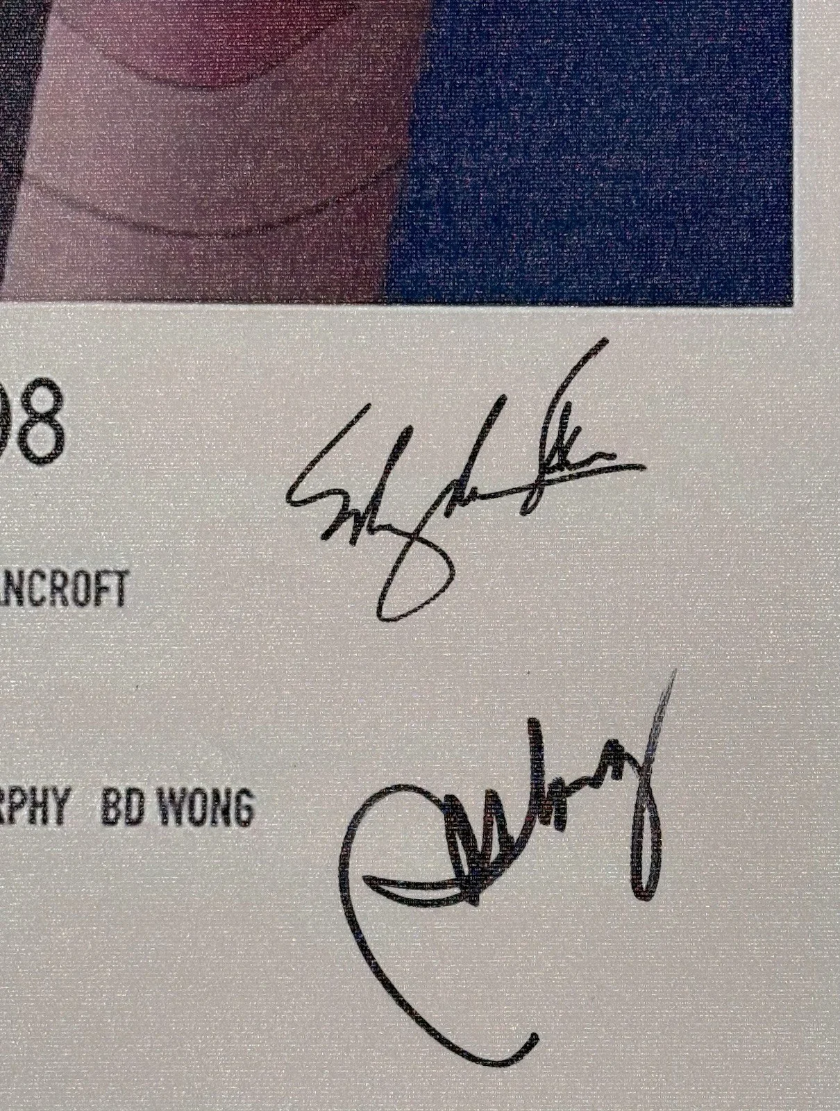 MING-NA WEN — Ming-Na Wen & BD Wong Signed Disney Mulan 12x18 Canvas Movie Poster JSA COA, изображение 2