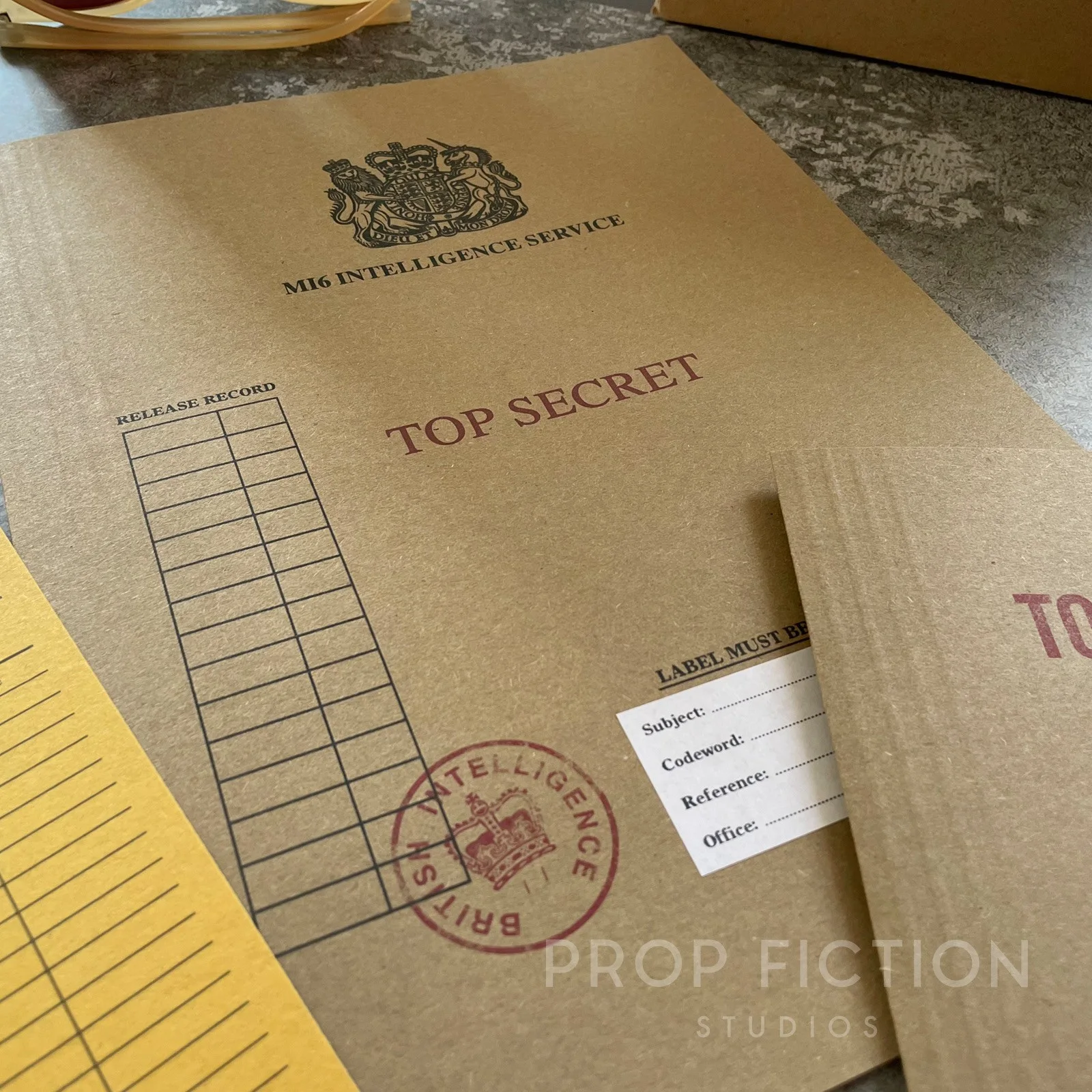 Movie Prop Vintage Top Secret Agent Mission Files / 4 x Cosplay Spy Folder Set, изображение 4