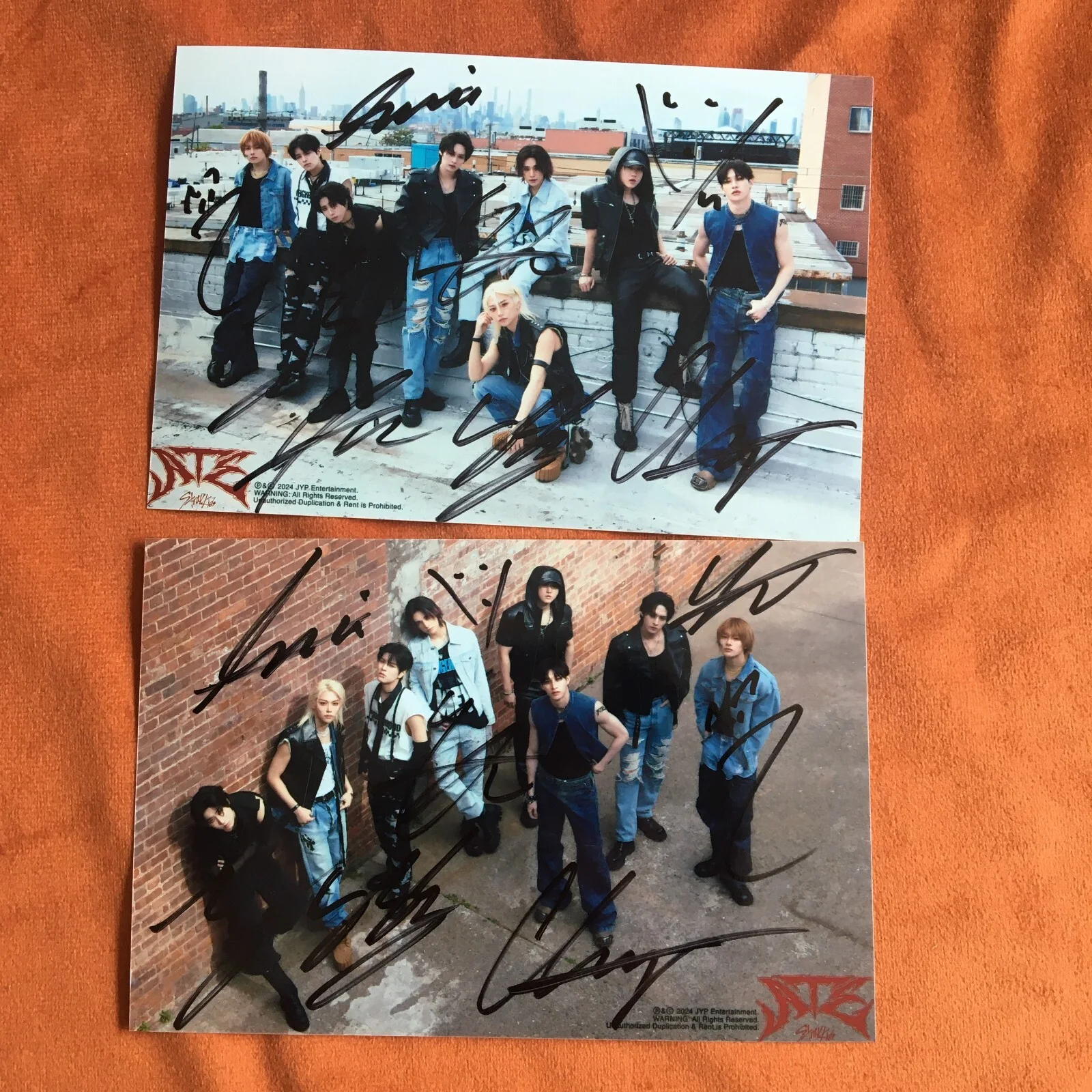 Stray Kids SKZ Group Photo ATE Autographed Signed K-POP Collection 4*6 2024, image 2
