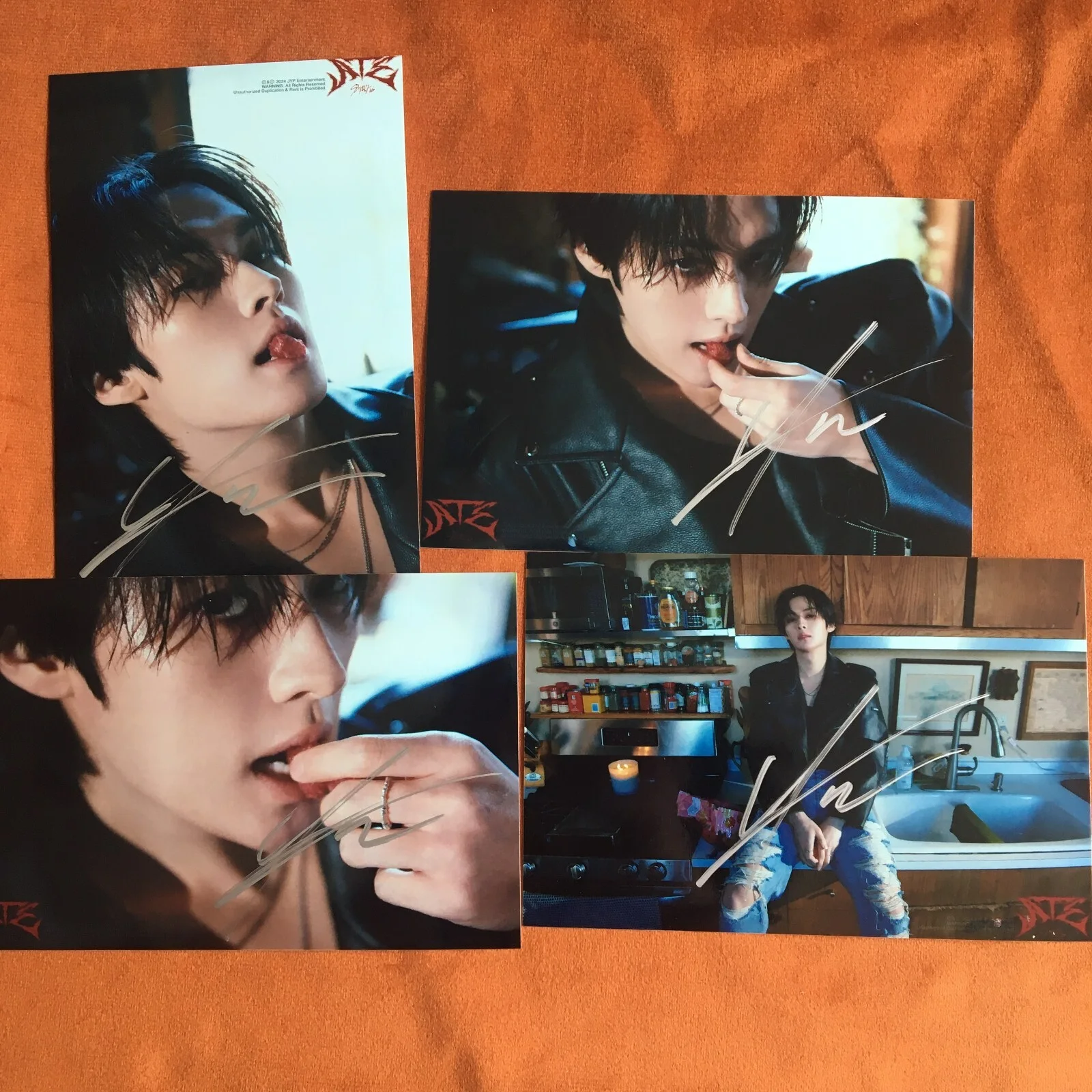 Stray Kids SKZ LEE KNOW Photo ATE Autographed Signed K-POP Collection 4*6 2024, image 2