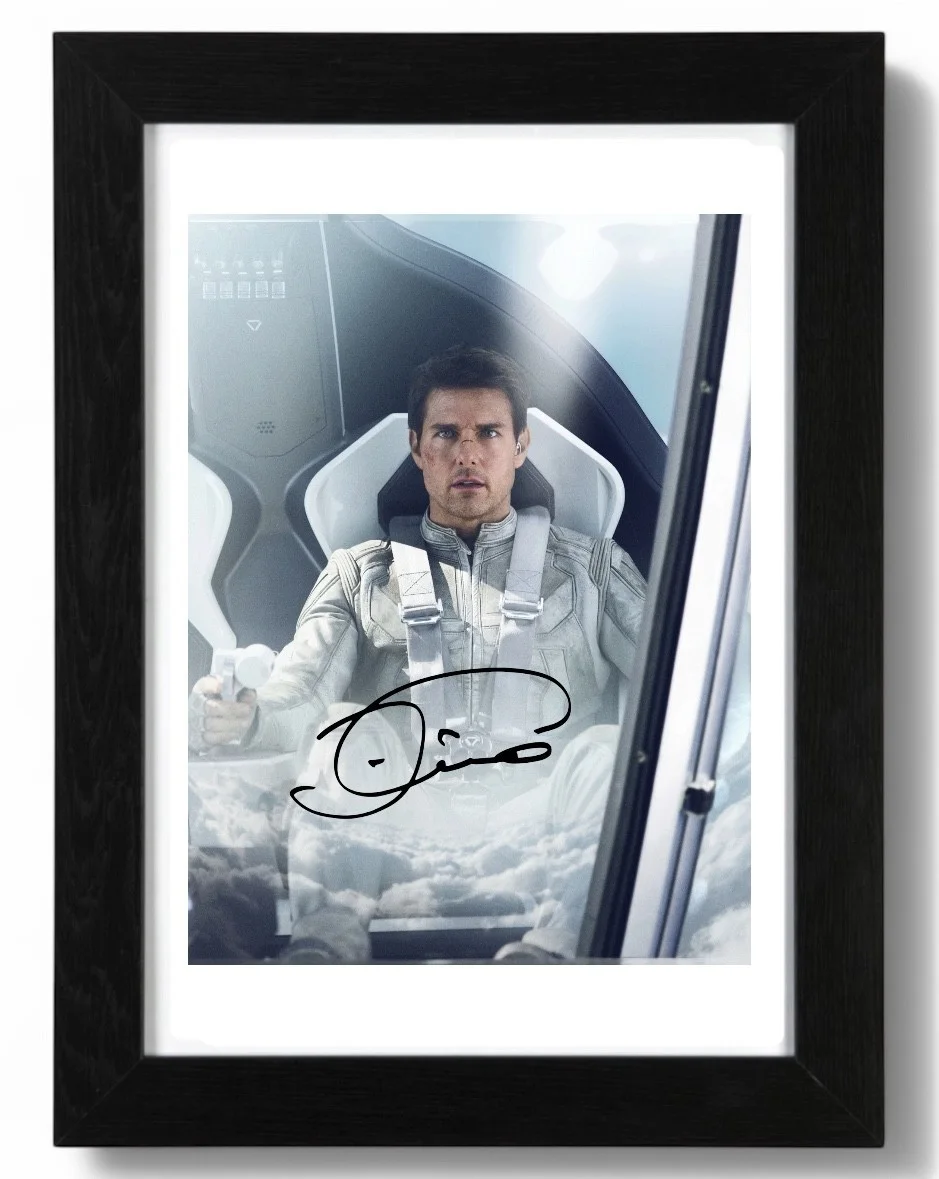 Tom Cruise Signed Autograph PHOTO Pre Print / Framed Film Oblivion, изображение 2