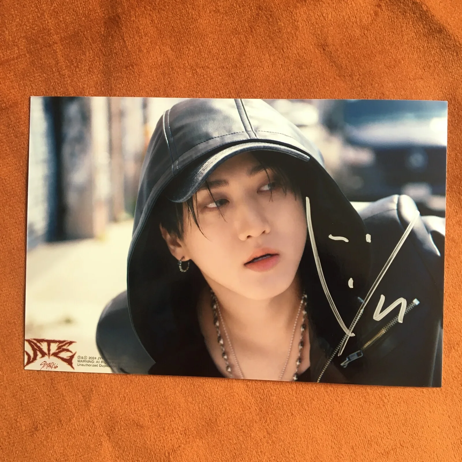 Stray Kids SKZ Chang-Bin Photo ATE Autographed Signed K-POP Collection 4*6 2024, image 4