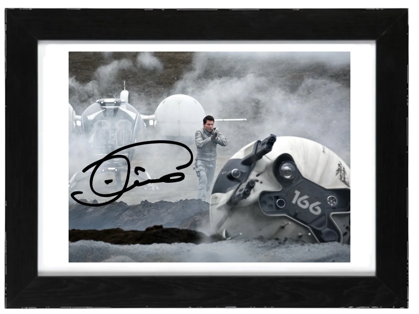 Tom Cruise Signed Autograph PHOTO Pre Print / Framed Film Oblivion, изображение 2
