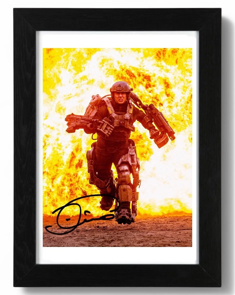 Tom Cruise Signed Autograph PHOTO Pre Print / Framed Film Edge of Tomorrow, изображение 2