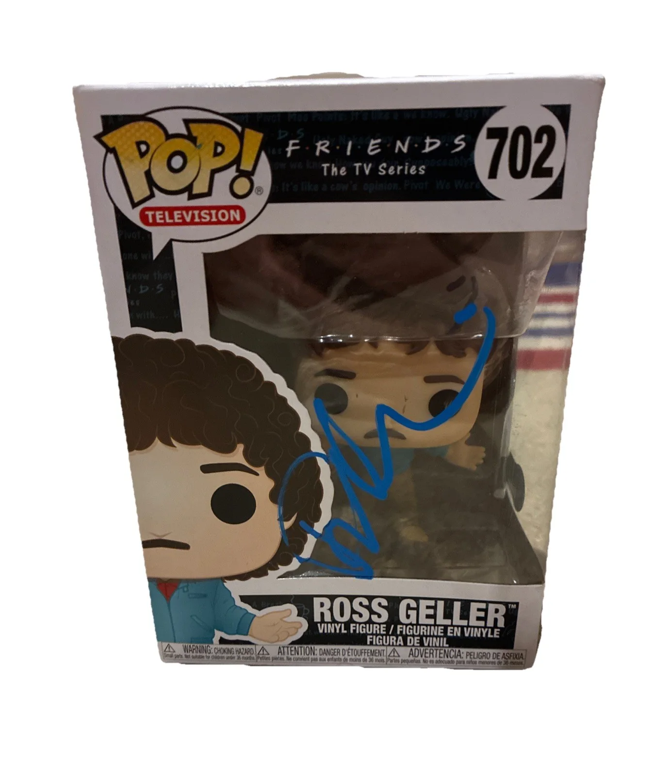David Schwimmer — David Schwimmer ‘Friends’ Signed Funko Pop ‘Ross Geller’ Beckett COA Certified