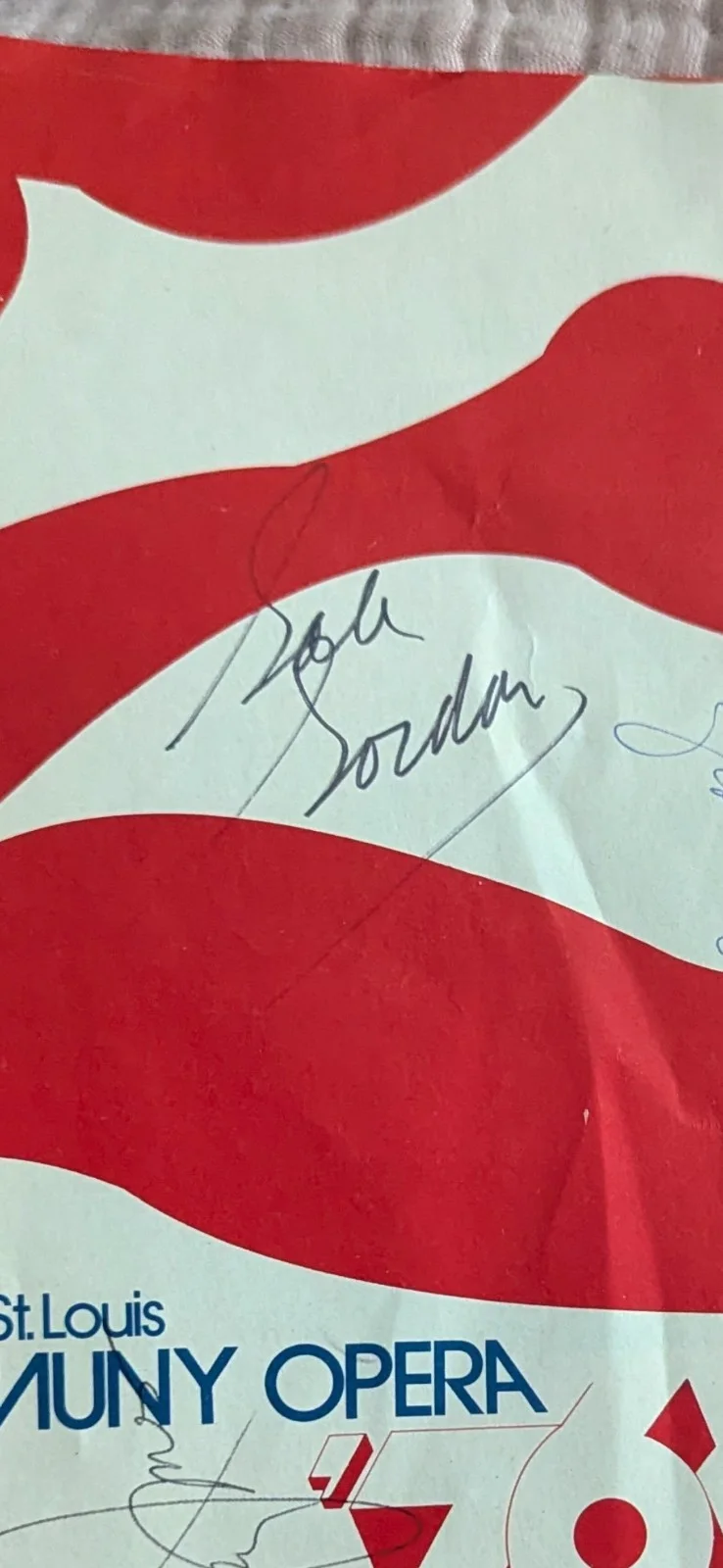 gale gordon — Vtg 1976 MUNY Opera Playbill Gale Gordon Signed Autograph Shirley Jones Showboat, изображение 2
