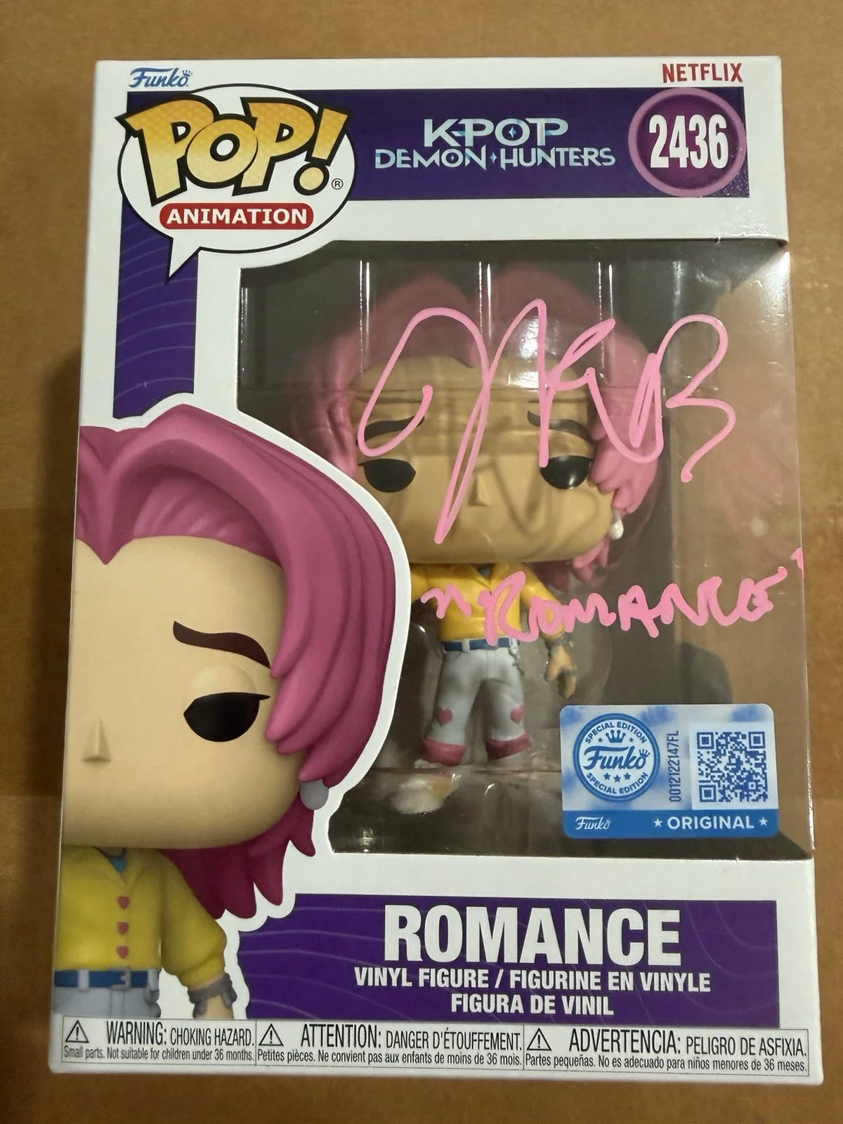 Joel Kim Booster Signed Kpop Demon Hunters Romance Funko Autograph Proof SWAU, изображение 4