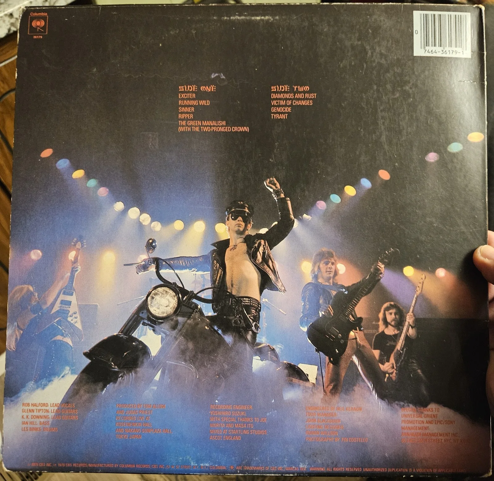 Judas Priest AUTOGRAPHED Rob Halford & Ian Hill Unleashed In The East Vinyl..., изображение 2