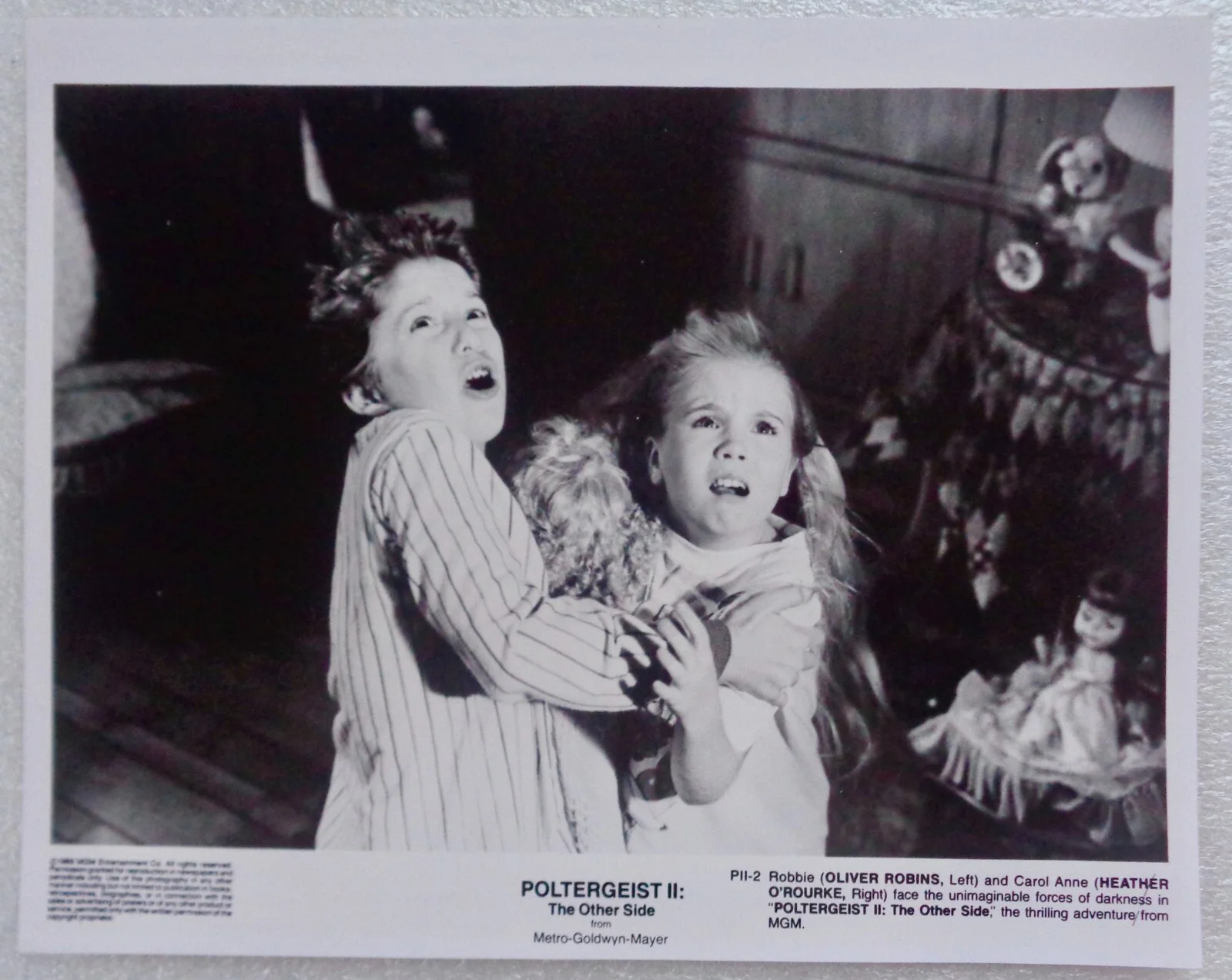 1968 POLTERGEIST II - Press Photo / Still 10x8 - JoBeth Williams, C. Nelson - #2, image 2