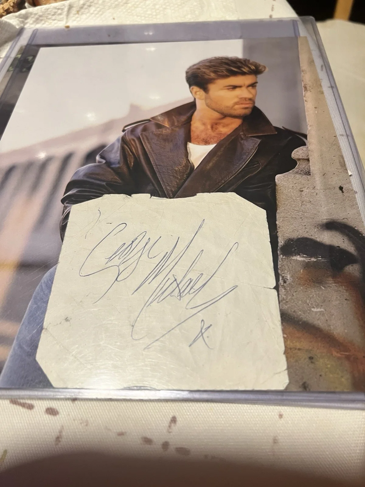 George Michael signed Cut Paper, authentic Please Compare To PSA/DNA, JSA, BAS, image 5