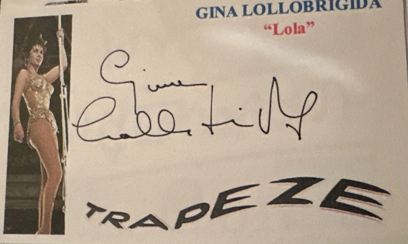 Gina Lollobrigida — GINA LOLLOBRIGIDA signed autographed Beautiful Color Index Card ￼, изображение 2